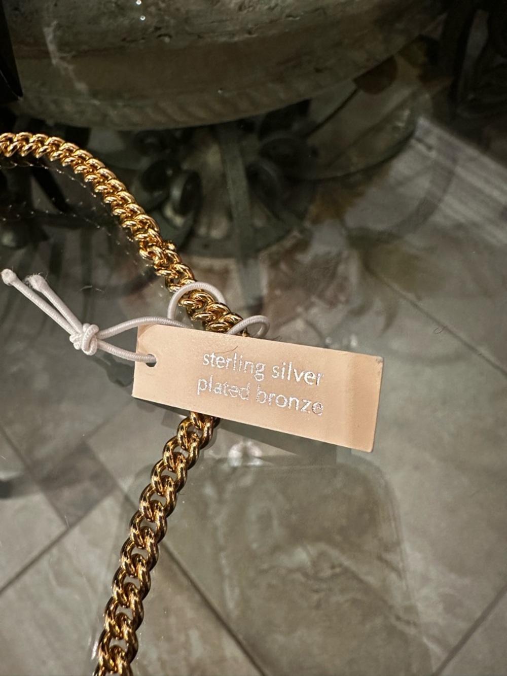 Mia Fiore Gold Chain Necklace Sterling Silver Plated Bronze Coin Pendant Italy - Picture 5 of 14